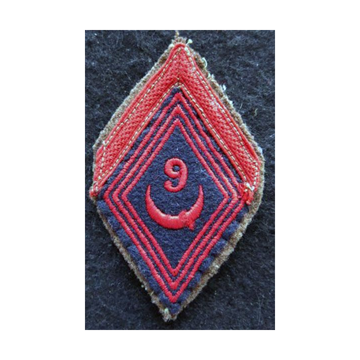 LOSANGE DE BRAS MODÈLE 45 : modèle 1° classe 9° régiment de Zouaves 1954 AFN
