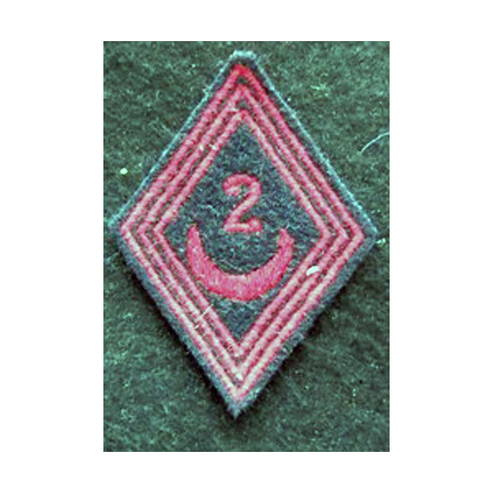 LOSANGE DE BRAS MODÈLE 45 : modèle troupe 2° régiment de Zouaves 1950 AFN