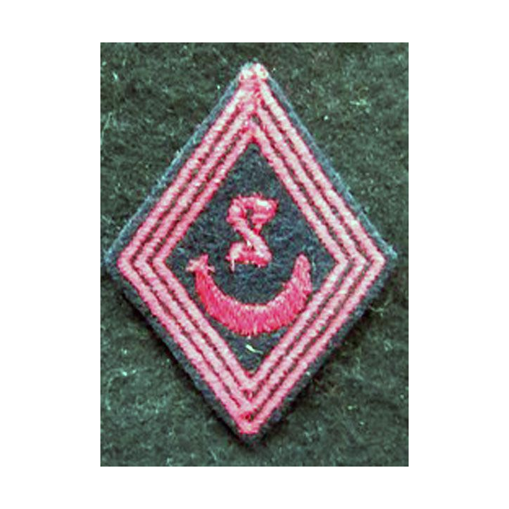 LOSANGE DE BRAS MODÈLE 45 : modèle troupe 2° régiment de Zouaves 1950 AFN