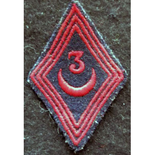 LOSANGE DE BRAS MODÈLE 45 : modèle troupe 3° régiment de Zouaves 1952 AFN