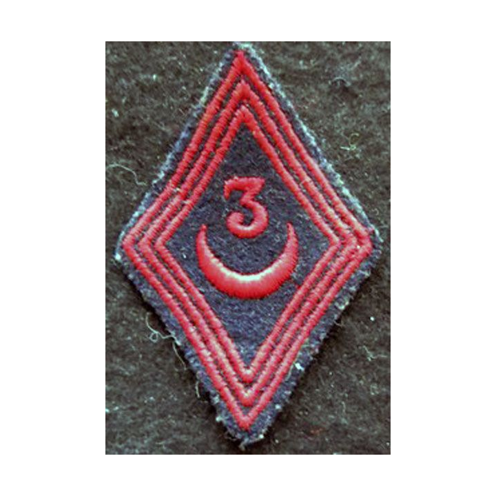 LOSANGE DE BRAS MODÈLE 45 : modèle troupe 3° régiment de Zouaves 1952 AFN