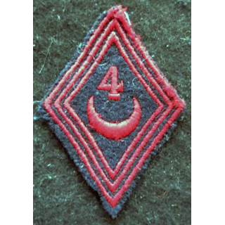 LOSANGE DE BRAS MODÈLE 45 : modèle troupe 4° régiment de Zouaves 1954 AFN