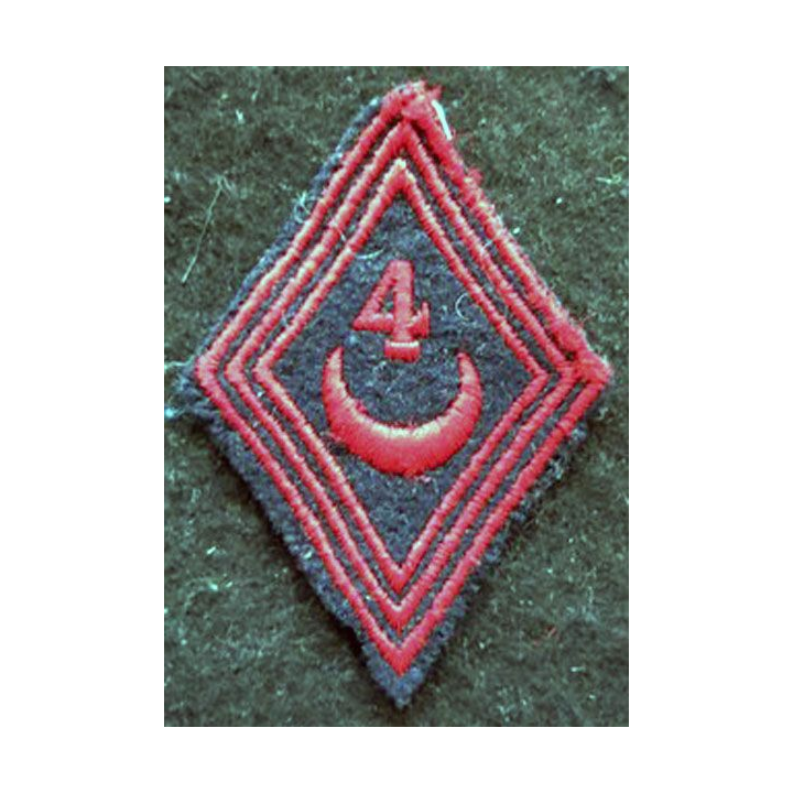 LOSANGE DE BRAS MODÈLE 45 : modèle troupe 4° régiment de Zouaves 1954 AFN