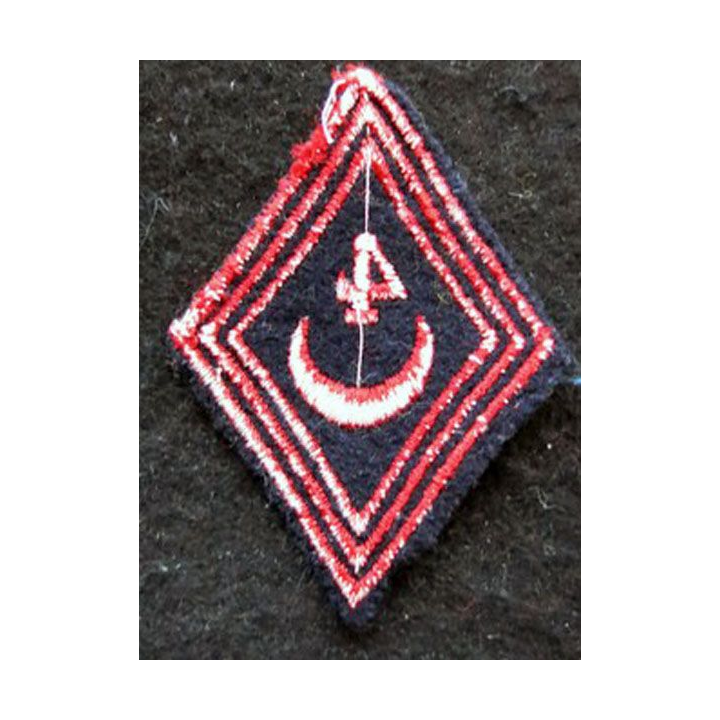 LOSANGE DE BRAS MODÈLE 45 : modèle troupe 4° régiment de Zouaves 1954 AFN