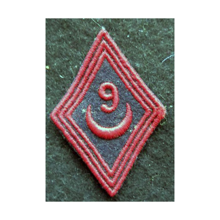 LOSANGE DE BRAS MODÈLE 45 : modèle troupe 9° régiment de Zouaves 1954 AFN