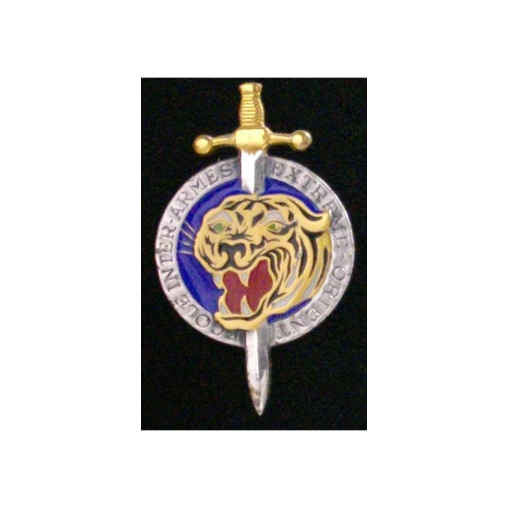 ECOLE INTERARMES DEXTRÊME-ORIENT EN ARGENT ÉMAIL RETIRAGE 1986
