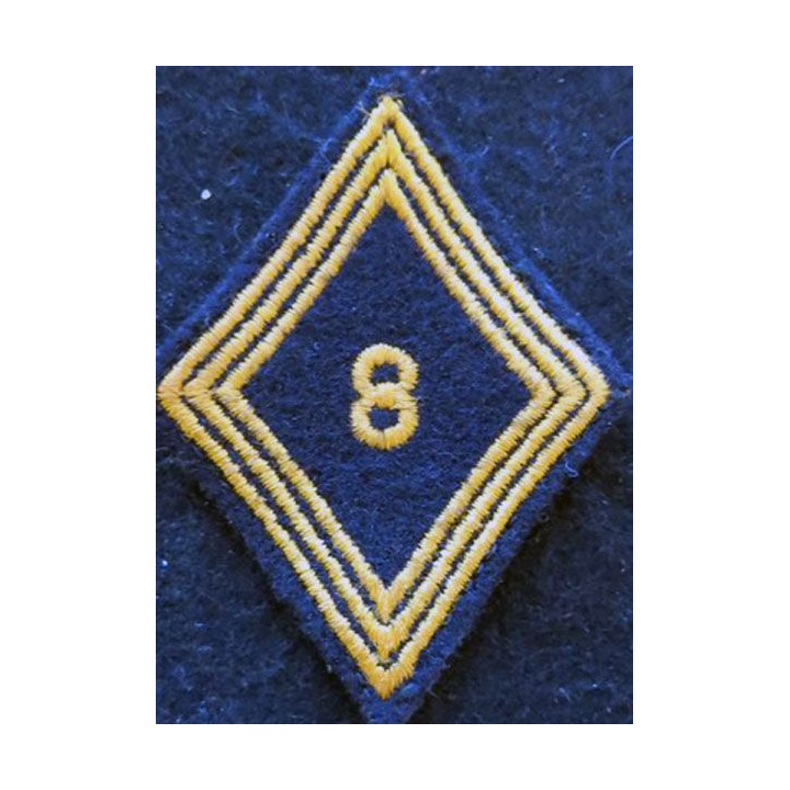 LOSANGE DE BRAS MODÈLE 45 : modèle troupe 8° régiment de chasseurs d'Afrique 1955 AFN (Tunisie)