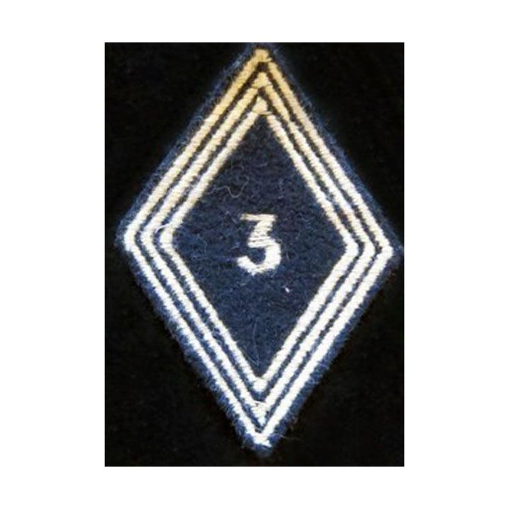 LOSANGE DE BRAS MODÈLE 45 : modèle troupe 3° régiment de chasseurs d'Afrique 1956 AFN