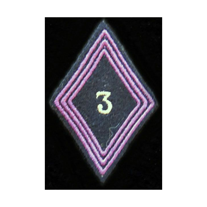 LOSANGE DE BRAS MODÈLE 45 : modèle sous officiers 3° bataillon d'infanterie légère d'Afrique 1951 AFN Tunisie