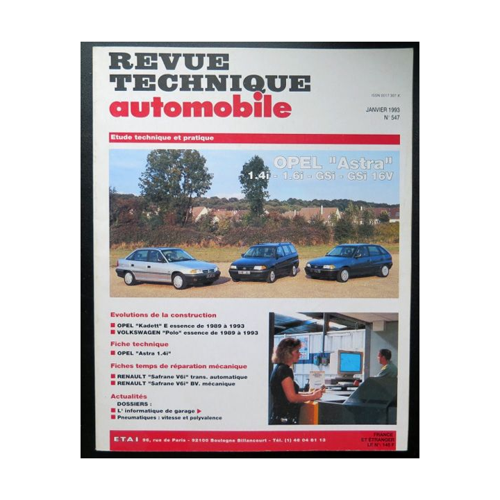 Revue technique automobile Opel Astra F