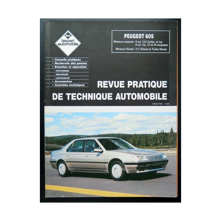 Revue pratique de technique automobile Peugeot 605 4 cylindres