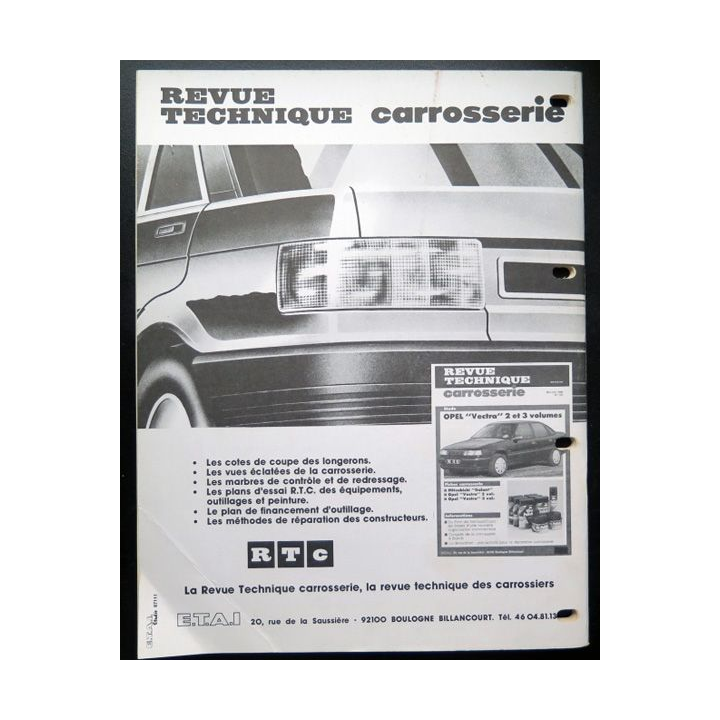 Revue technique automobile FIAT barême de temps de main d'oeuvre