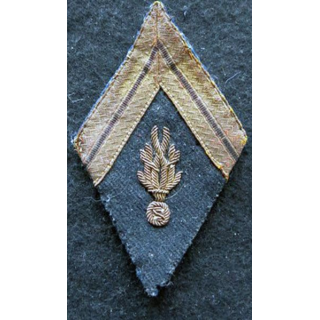 LOSANGE DE BRAS MODÈLE 45 : modèle précoce MDL 2° ou 3°Légion de la Garde républicaine de Marche Indochine en cannetille