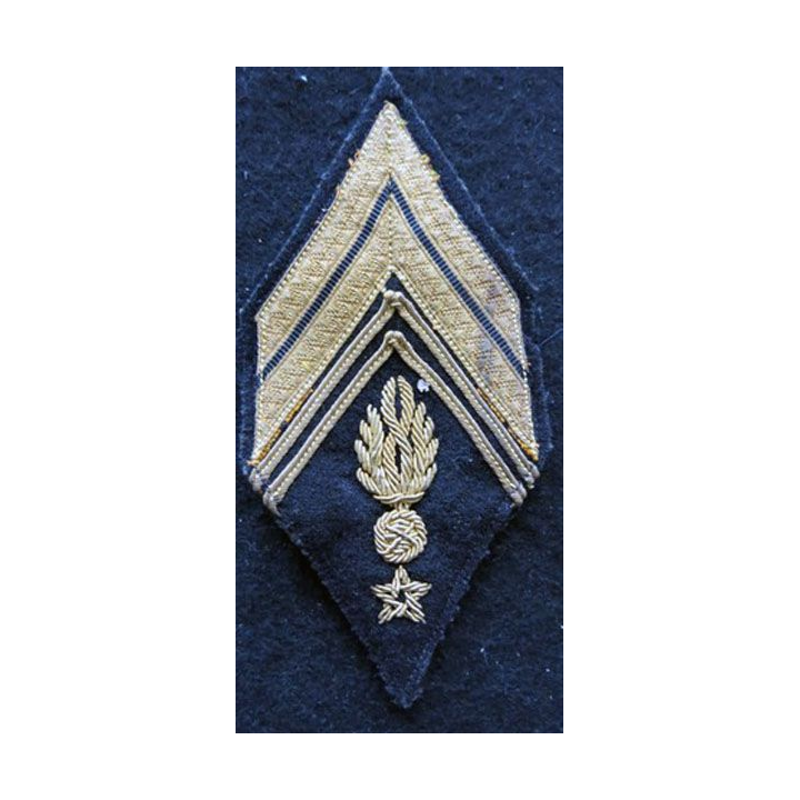 LOSANGE DE BRAS MODÈLE 45 : modèle de la 12° légion de gendarmerie et de Garde républicaine de 1946 à 1954  Maroc en cannetille