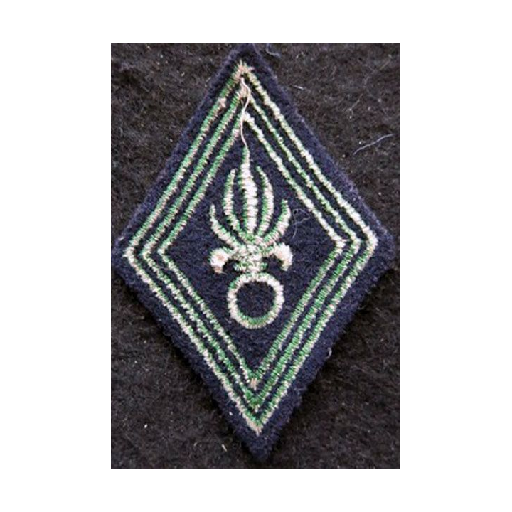 LOSANGE DE BRAS MODÈLE 45 : Ecusson modèle troupe Légion Etrangère (variante vert foncé))