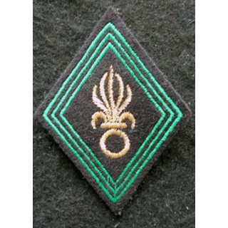 LOSANGE DE BRAS MODÈLE 45 : Ecusson modèle sous officier Légion Etrangère en fil doré (laminette)