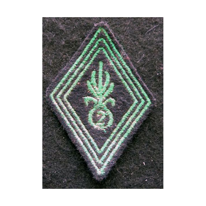 LOSANGE DE BRAS MODÈLE 45 : modèle troupe Légion Etrangère 2° régiment étranger d'infanterie (variante)