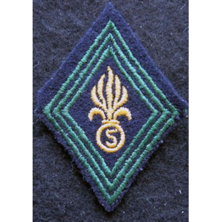LOSANGE DE BRAS MODÈLE 45 : modèle cadre Légion Etrangère 5° régiment mixte du Pacifique