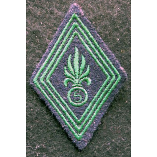 LOSANGE DE BRAS MODÈLE 45 : modèle troupe Légion Etrangère 5° régiment mixte du Pacifique
