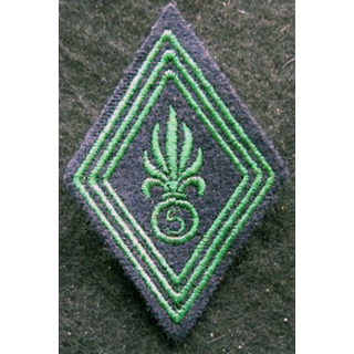 LOSANGE DE BRAS MODÈLE 45 : modèle troupe Légion Etrangère 5° régiment mixte du Pacifique