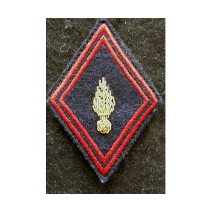 LOSANGE DE BRAS MODÈLE 45 : modèle officiers infanterie hors unité  en cannetille