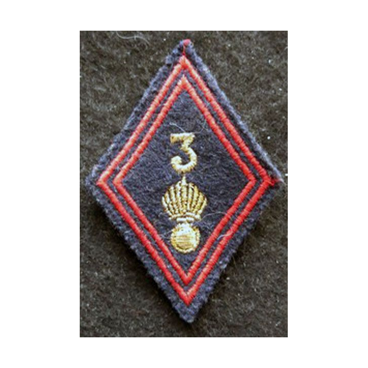 LOSANGE DE BRAS MODÈLE 45 : modèle sous officiers 3° régiment d'infanterie