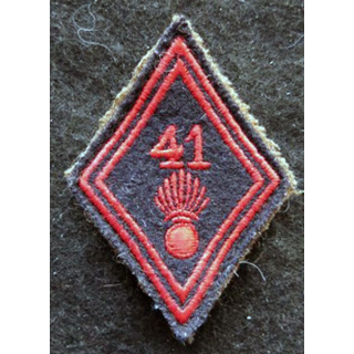 LOSANGE DE BRAS MODÈLE 45 : modèle troupe 41° régiment d'infanterie