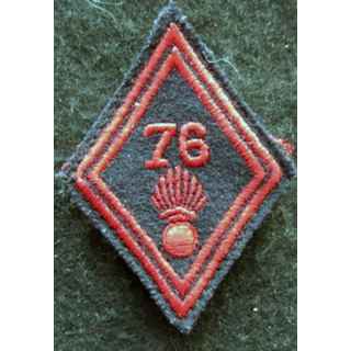 LOSANGE DE BRAS MODÈLE 45 : modèle troupe 76° régiment d'infanterie