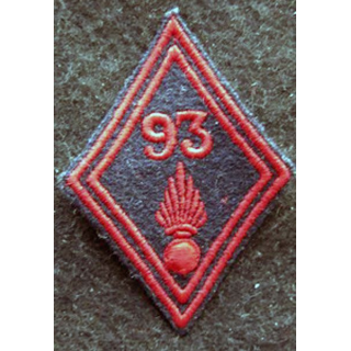 LOSANGE DE BRAS MODÈLE 45 : modèle troupe 93° régiment d'infanterie