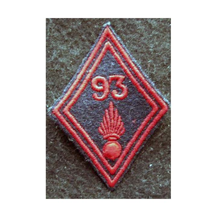 LOSANGE DE BRAS MODÈLE 45 : modèle troupe 93° régiment d'infanterie