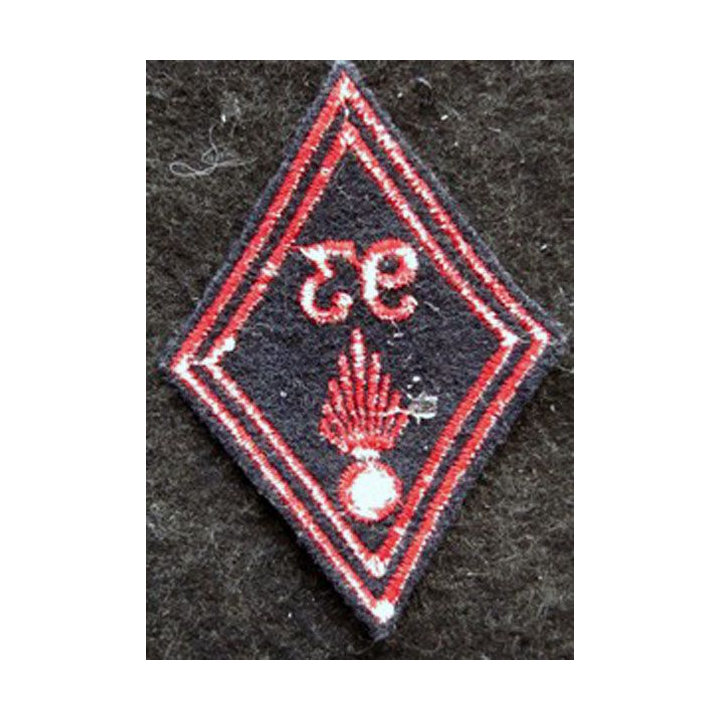 LOSANGE DE BRAS MODÈLE 45 : modèle troupe 93° régiment d'infanterie