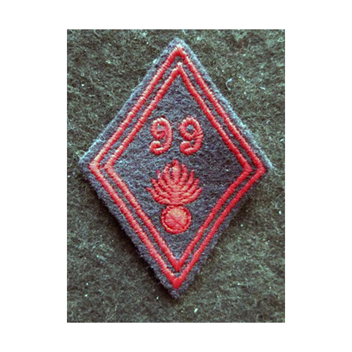 LOSANGE DE BRAS MODÈLE 45 : modèle troupe 99° régiment d'infanterie (1967)