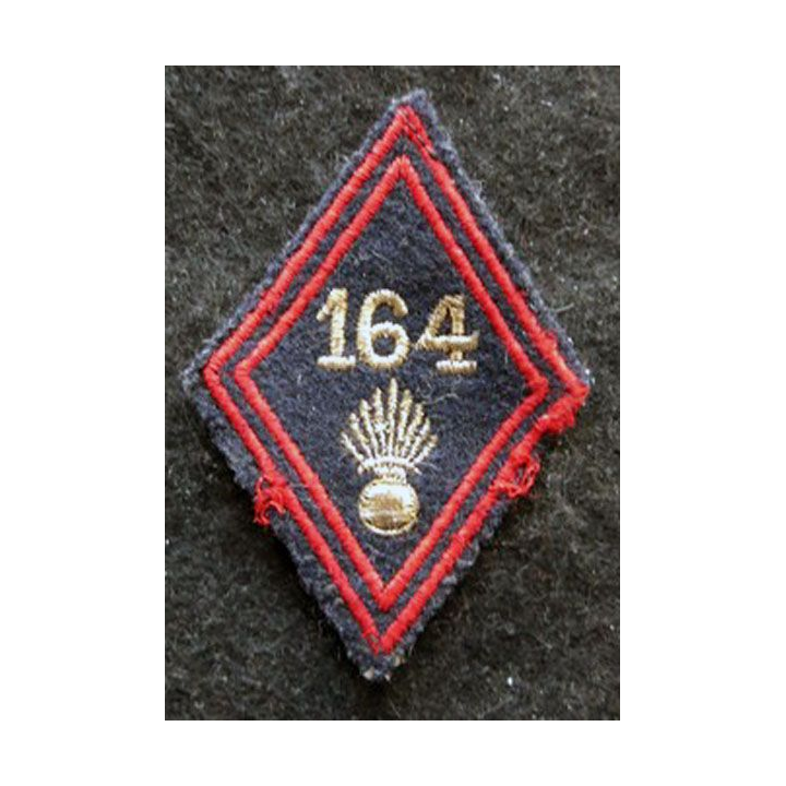 LOSANGE DE BRAS MODÈLE 45 : modèle sous officiers 164° régiment d'infanterie