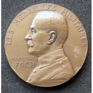 Médaille en bronze du Maréchal Foch Les médaillés militaires attribuée
