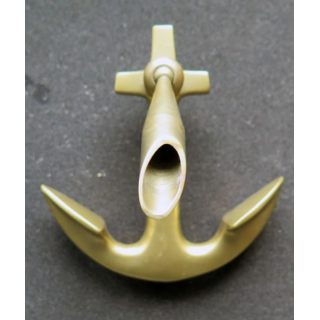 Porte stylo en laiton sur ancre de marine de longueur 9,5 cm