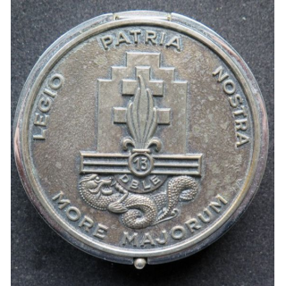 13° DBLE Boite à bijoux argentée 13° Demi brigade légion étrangère