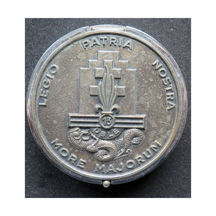 13° DBLE Boite à bijoux argentée 13° Demi brigade légion étrangère
