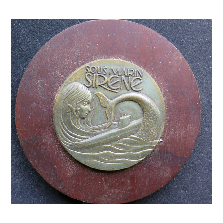 Tape de bouche médaille du Sous Marin Sirène  11 cm de diamètre