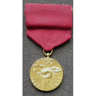 TCHECOSLOVAQUIE : médaille tchèque KSC 1921 - 1971