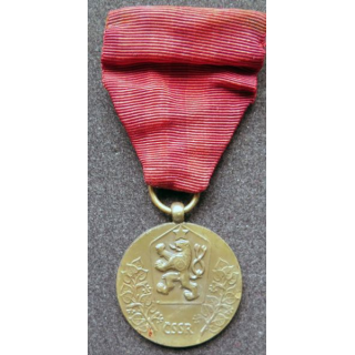 TCHECOSLOVAQUIE : médaille tchèque du Mérite pour la défense de la Patrie en bronze