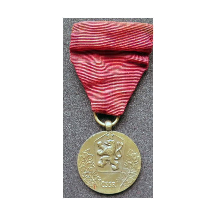 TCHECOSLOVAQUIE : médaille tchèque du Mérite pour la défense de la Patrie en bronze