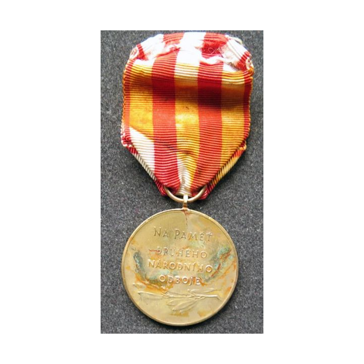 TCHECOSLOVAQUIE : médaille commémorative de la deuxième révolution en bronze