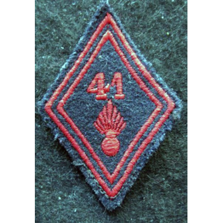 LOSANGE DE BRAS MODÈLE 45 : modèle troupe 41° régiment d'infanterie