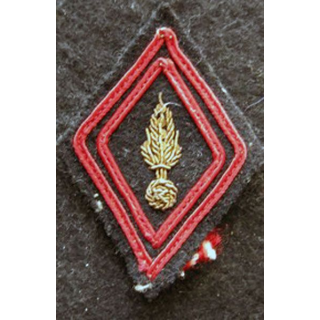 LOSANGE DE BRAS MODÈLE 45 : modèle officiers hors unité ou école infanterie en cannetille