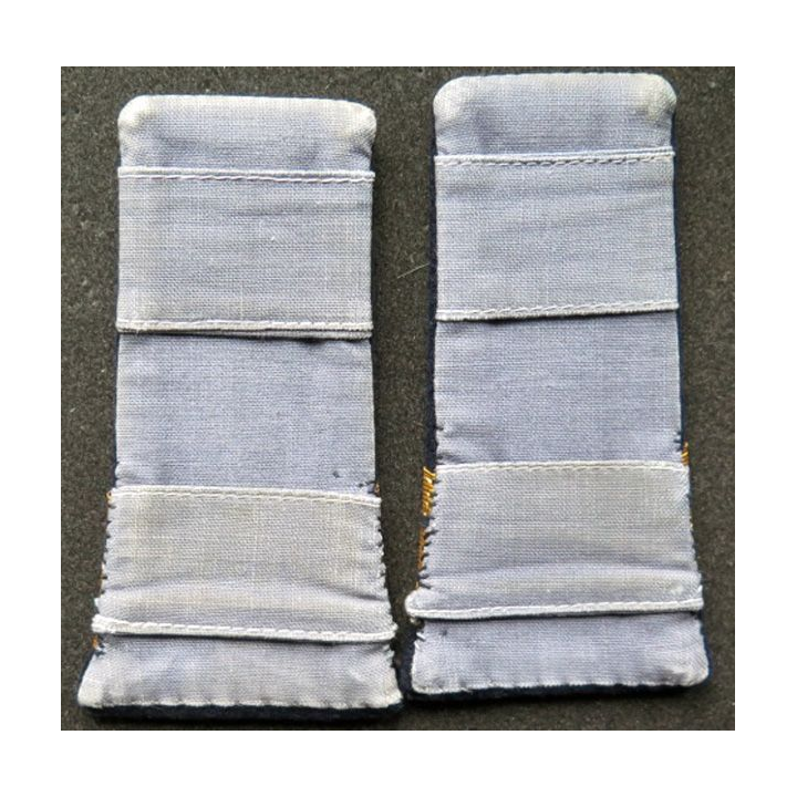 Paire d'épaulette de lieutenant de vaisseau de la Marine Nationale en cannetille