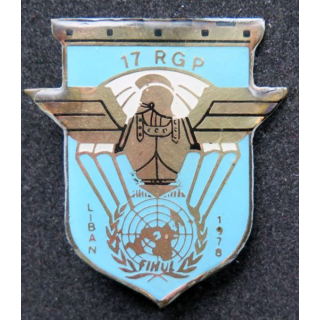 insigne de la 1° cie du 17° régiment du génie parachutiste LIBAN 1978