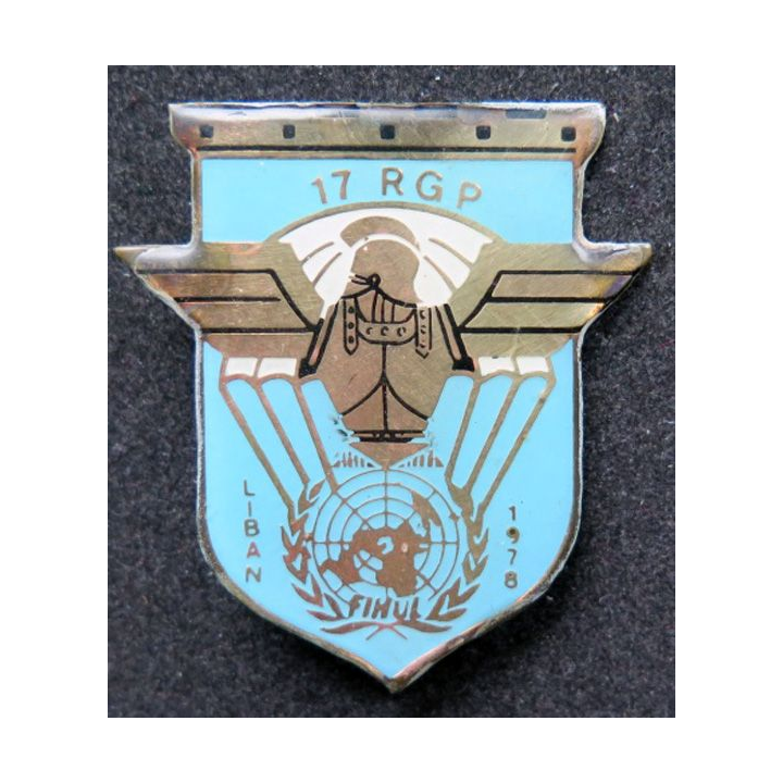 insigne de la 1° cie du 17° régiment du génie parachutiste LIBAN 1978