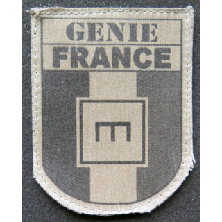insigne tissu du Génie France basse visibilité 7 x 8,7 cm sur scratch