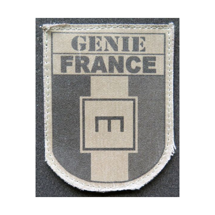insigne tissu du Génie France basse visibilité 7 x 8,7 cm sur scratch