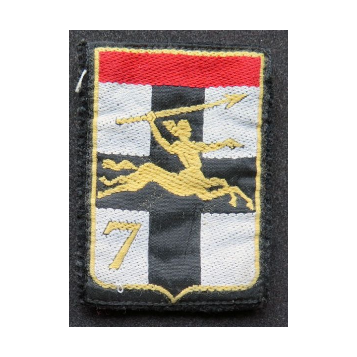 insigne tissu de la 7° division blindée ou DMR avec chiffre